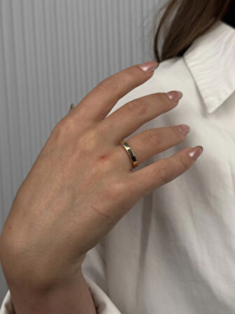 14 Ayar Altın Kenarları Taşlı Yüzük 961