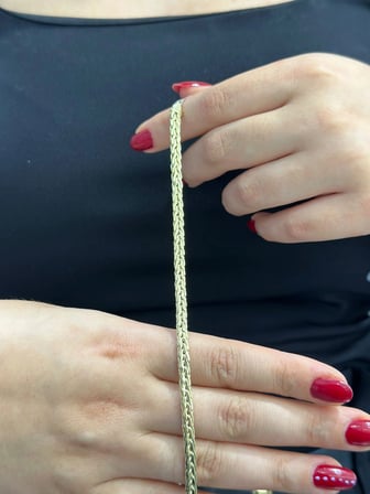 14 Ayar Altın Zincir Bileklik 1326