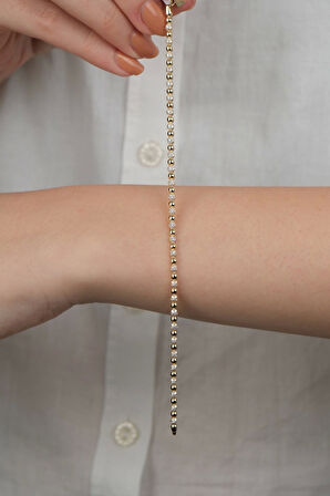 14 Ayar Altın Toplu Taşlı Bileklik 914