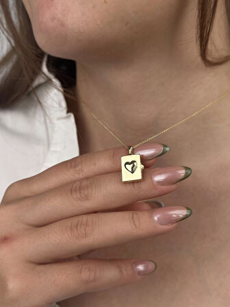 14 Ayar Altın Kalpli Kolye 871