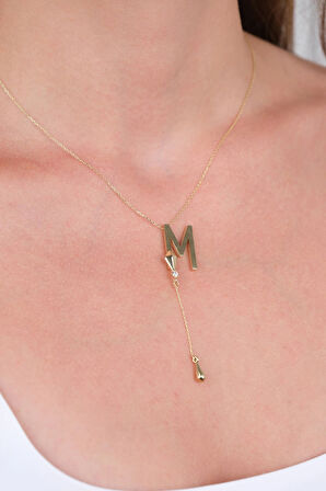 14 Ayar Altın M Harfli Kolye 850