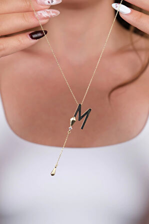 14 Ayar Altın M Harfli Kolye 850