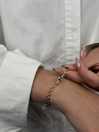 14 Ayar Altın Boncuk Bileklik 1073