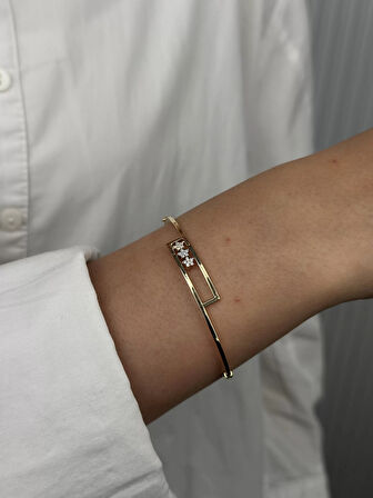 14 Ayar Altın Kelepçe Bileklik 134