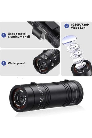 Evimdeyokyok Ablebro X38 Aksiyon Kamera Siyah Full HD 1080p 12 MP 60fps Geniş Açılı Su Geçirmez