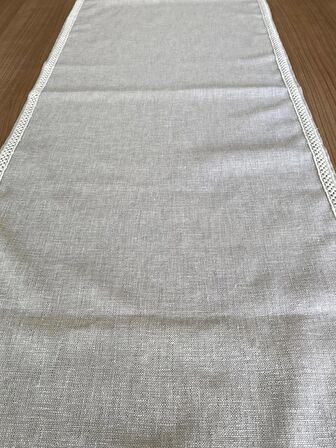 Linne Keten Runner Bej 40x140 cm