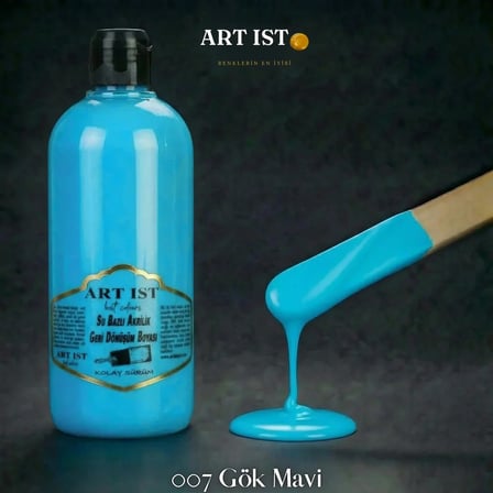 ART IST Geri Dönüşüm Su Bazlı Akrilik Boya 500 ml - 007 Gök Mavi