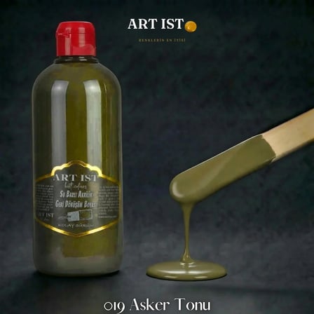 ART IST Geri Dönüşüm Su Bazlı Akrilik Boya 500 ml - 019 Asker Tonu