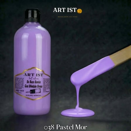 ART IST Geri Dönüşüm Su Bazlı Akrilik Boya 500 ml - 038 Pastel Mor