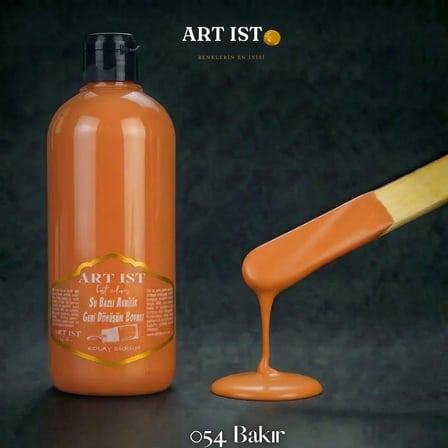 ART IST Geri Dönüşüm Su Bazlı Akrilik Boya 500 ml - 054 Bakır