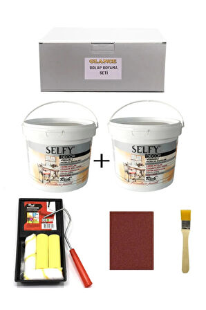 Rich Selfy Decor 1 X2 Kg Beyaz Akrilik Kendinden Vernikli Rulo Fırça Tavalı Genel Amaçlı Boyama Set