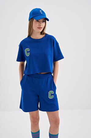 COLORDS KADIN OVERSİZE C LOGO ŞORTLU TAKIM 
