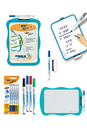 BIC Velleda Mini Beyaz Tahtası 19x26 + Kalem + Silgi Set