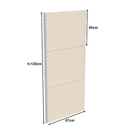40x67x120 Cm Duvara Monte Hırdavat Rafı