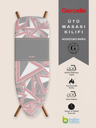 (HEDİYELİ) ELEGANT ÜTÜ MASASI KILIFI BEZİ ÖRTÜSÜ