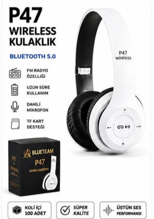 P47 KAFA ÜSTÜ BLUETOOTH KULAKLIK