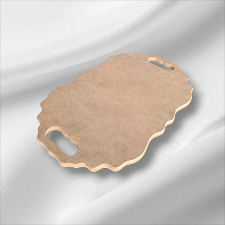 Ahşap boyanabilir dikdörtgen tepsi-sunumluk