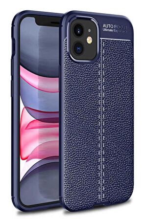 iPhone 12 Kılıf Deri Desenli Kamera Korumalı Silikon