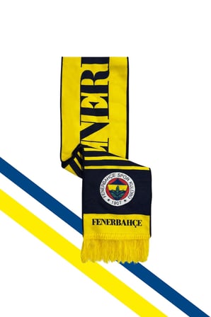 UNISEX SARI LACİVERT FENERBAHÇE DOKUMA ATKI