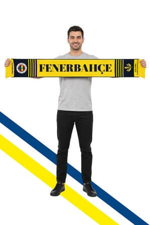 UNISEX SARI LACİVERT FENERBAHÇE DOKUMA ATKI