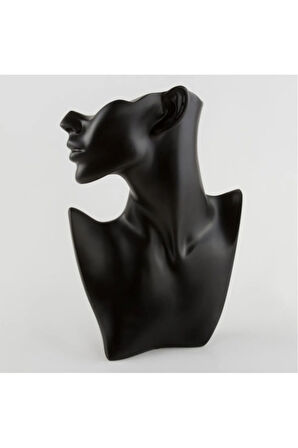 Polyester Boyalı Siyah Kolye Küpe Manken