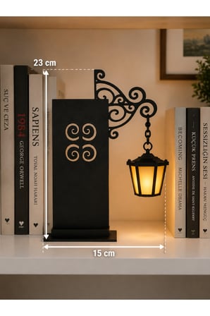 Sokak Lambası Tasarımlı Kitaplık Lambası – Kitaplık ve Masaüstü Dekoru