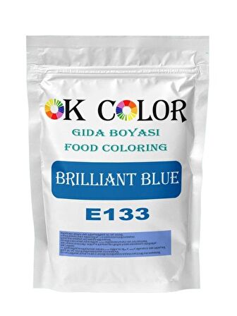 Brilliant Blue E133 Mavi Toz Gıda Boyası 50 Gr