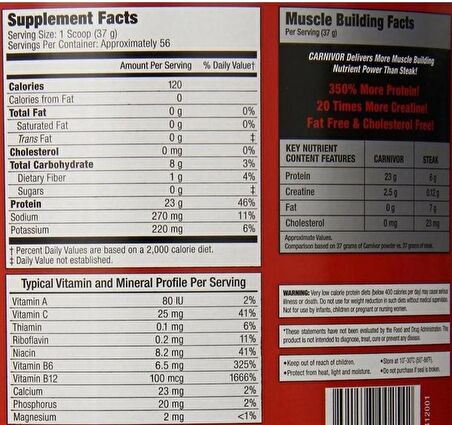 Musclemeds Carnivor Beef  Protein 2088 Gr