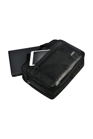 Unisex Siyah 16.5 Inc Koruklu Genisleyebilir Laptop & Evrak Cantasi