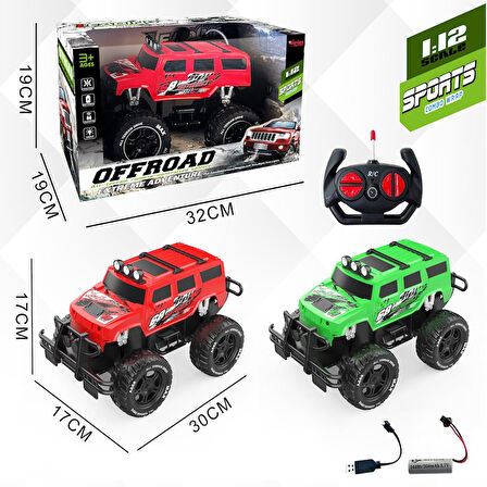 789-804B VARDEM OFFROAD KUMANDALI ARABA 1:12 ÖLÇEK 30 CM