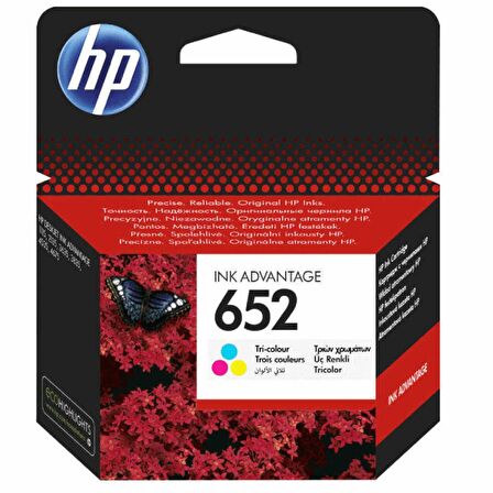 HP 652-F6V24AE ORJİNAL RENKLİ KARTUŞU