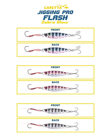 Caretta Jigging Pro Flash Jig Yem ZEBRA GLOW-12 Gr