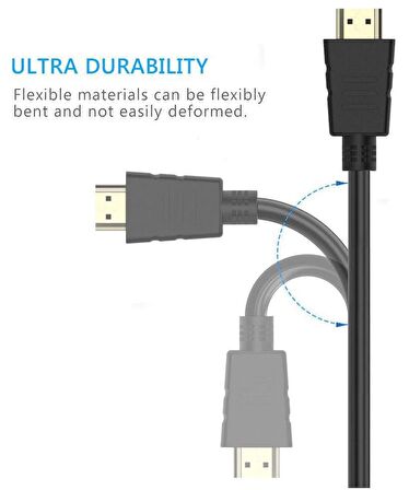 Hdmi Tv Lcd Monitör Erkek Bağlantı Kablosu