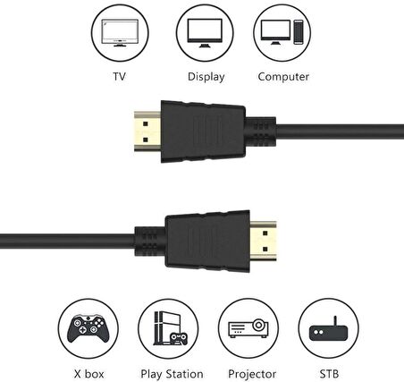 Hdmi Tv Lcd Monitör Erkek Bağlantı Kablosu