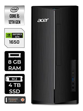 ACER ASPİRE i5 12400 8GB RAM 4TB SSD GTX1650/4GB W11PRO DT.BHUEM.005 MASAÜSTÜ PC & PER4 BELLEK