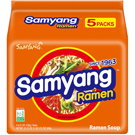 SAMYANG RAMEN NOODLE 120 GR X5 ADET