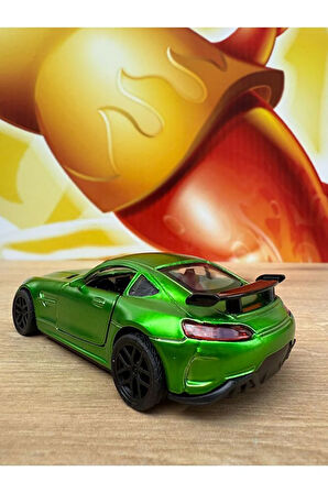 Mercedes Amg Gtr Diecast Model Araba Yeşil Çekbırak Açılan Kapılar 12Cm Mercedes Amg Gtr Araba Metal