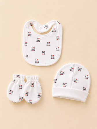 Lilliy 7 Parça Yenidoğan Hastane Çıkışı %100 Pamuklu I Love Dad Mom 0-3 Ay