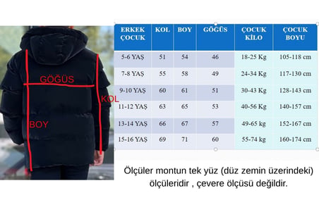 Erkek Çocuk Siyah Astarlı Çıkarılabilir Kapüşonlu Üç Cepli Nova Kumaş Kışlık Mont KM4015
