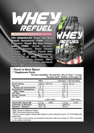 SSN Sports Style Nutrition Whey Refuel Beyaz Çikolata Ahududu 1800g + SSN Creatine 300g Aromasız