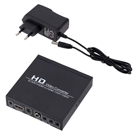  Adaptörlü Scart-hdmi To Hdmi Çevi̇ri̇ci̇ Dönüştürücü Konvertör