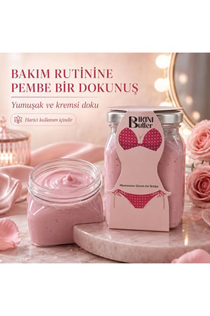 Bikini Butter Vücut Bakım Kremi 250 ml – Kremsi Dokulu, Kolay Uygulanan Harici Kullanım Kremi ( Açık Pembe )