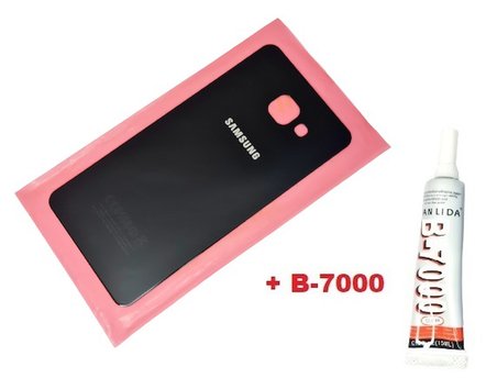 Tkgz Samsung Galaxy A3 2016 (A310) Arka Pil Batarya Kapağı (CAM+B-7000) SİYAH