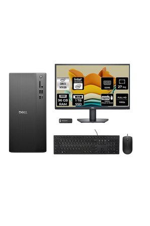 Tower ECT1250 i5 14400 96GB 1TB SSD FDOS Masaüstü Bilgisayar + 27" Monitör