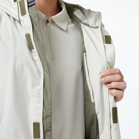 Nautica Erkek Gri Regular Fit Kapüşonlu Su Geçirmez Yağmurluk