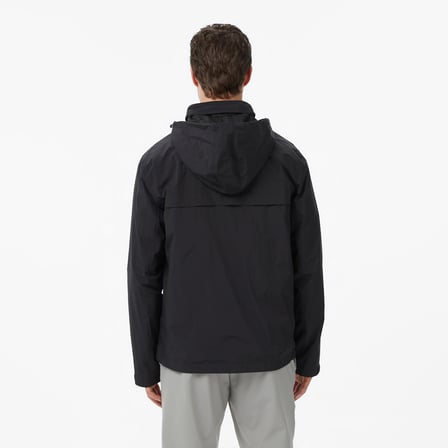 Nautica Erkek Siyah Regular Fit Dik Yaka Gizli Kapüşonlu Su İtici Yağmurluk