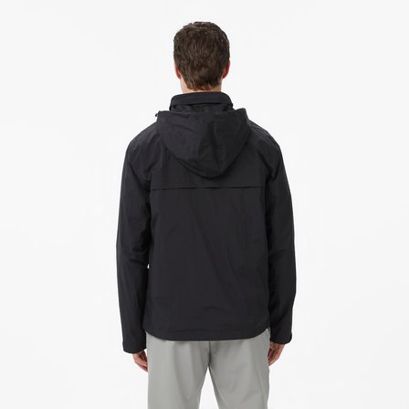 Nautica Erkek Siyah Regular Fit Dik Yaka Gizli Kapüşonlu Su İtici Yağmurluk