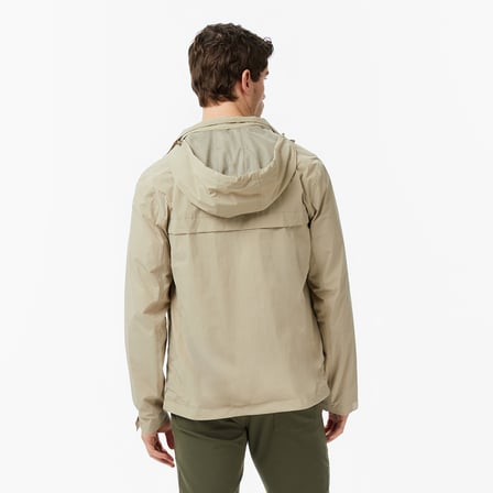 Nautica Erkek Bej Regular Fit ik Yaka Gizli Kapüşonlu Su İtici Yağmurluk