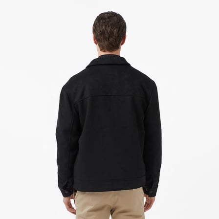 Nautica Erkek Siyah Regular Fit Süet Ceket