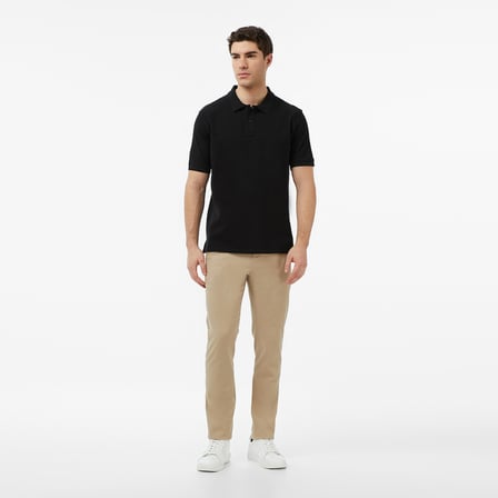 Nautica Erkek Siyah Regular Fit Polo Yaka T-Shirt